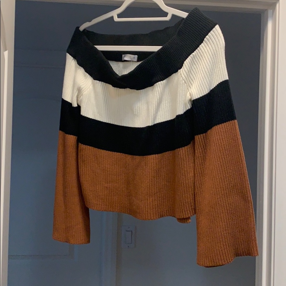 off the shoulder sweater